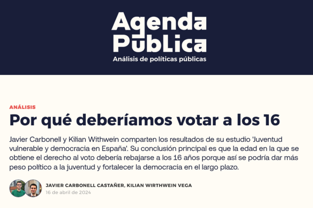 Por qué deberíamos votar a los 16