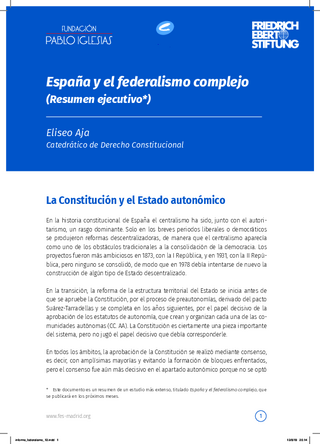 España y el federalismo complejo