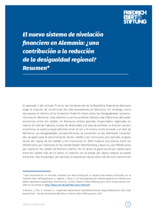 El nuevo sistema de nivelación financiera en Alemania