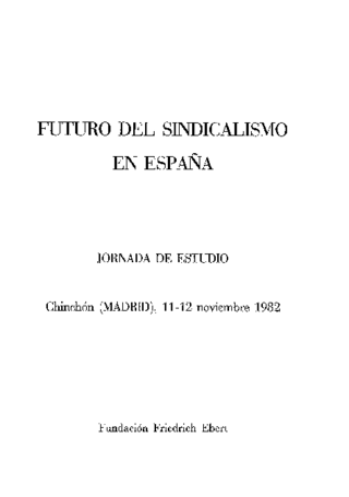 Futuro del sindicalismo en España